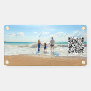 Personalized Custom Your Photo Banner with QR Code