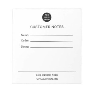 Personalized Customer Notes Notepad