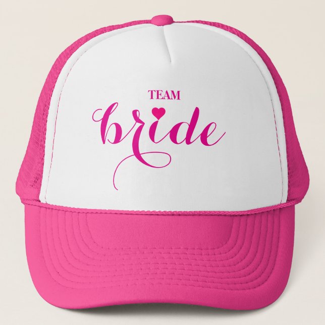 Personalized Customize Team Bride Trucker Hat (Front)