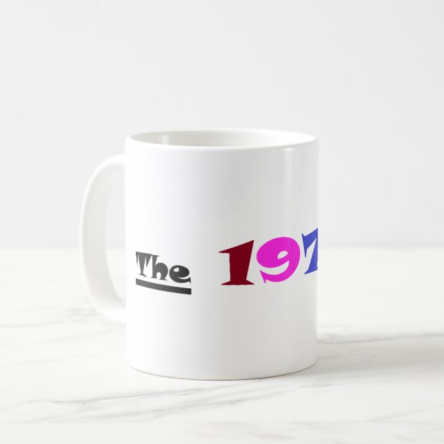 Personalized Customized 1970's Coffee Mug  (Front Left)