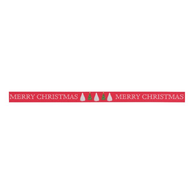 Personalized Customized Merry Christmas Grosgrain Grosgrain Ribbon (Front)