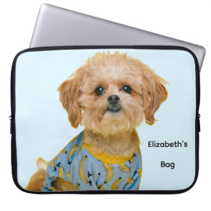 Personalized Cut Dog Pattern Laptop Sleeve