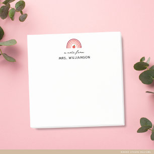 Personalized Cute A Note From Teacher Name