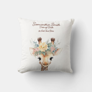 Personalized Cute Animal Baby Giraffe Cushion