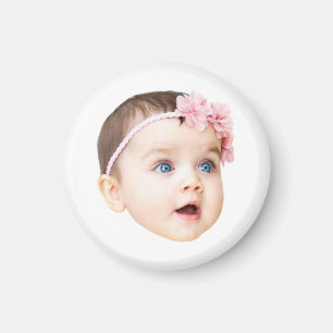 Personalized Cute Baby Face Photo Magnet