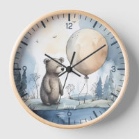 Personalized Cute Bear clock