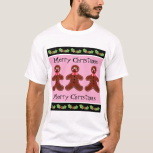 Personalized Cute Christmas Gingerbread Man  T-Shirt