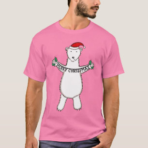 Personalized Cute Christmas Polar Bear T-Shirt