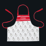 Personalized Cute Christmas Snowman Apron<br><div class="desc">This personalized Christmas apron features a cute Christmas snowman illustration.</div>