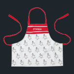 Personalized Cute Christmas Snowman Apron<br><div class="desc">This personalized Christmas apron features a cute Christmas snowman illustration.</div>