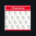 Personalized Cute Christmas Snowman Notebook<br><div class="desc">This personalized Christmas notepad features the Christmas Crew's Snowman Character.</div>
