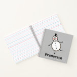 Personalized Cute Christmas Snowman Notebook<br><div class="desc">This personalized Christmas notepad features the Christmas Crew's Snowman Character.</div>