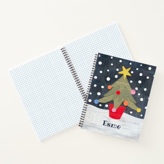 Personalized Cute Christmas Tree Notebook (Inside)