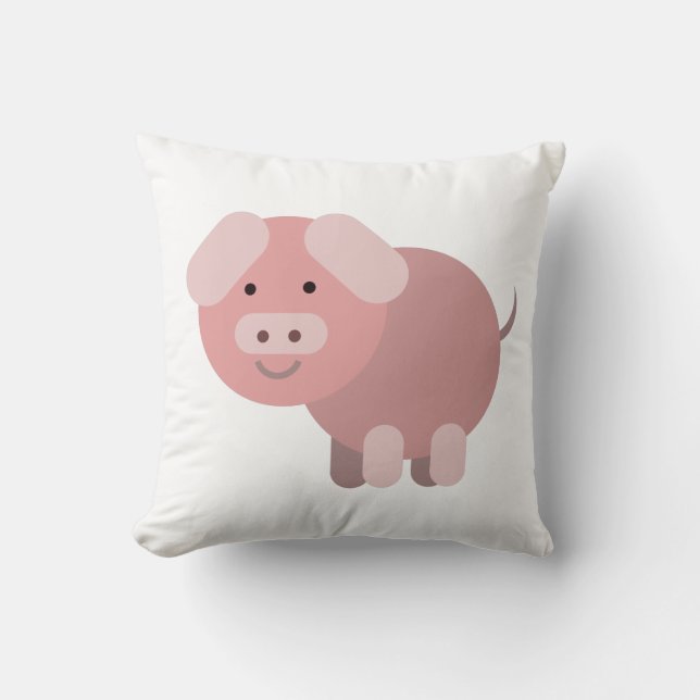Personalized cute chubby piggy cushion (Front)