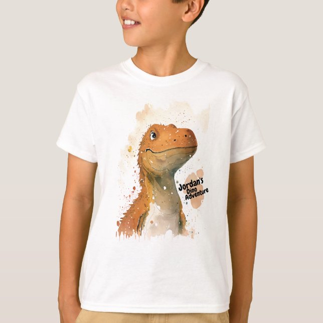 Personalized Cute Dinosaur t shirt (Front)
