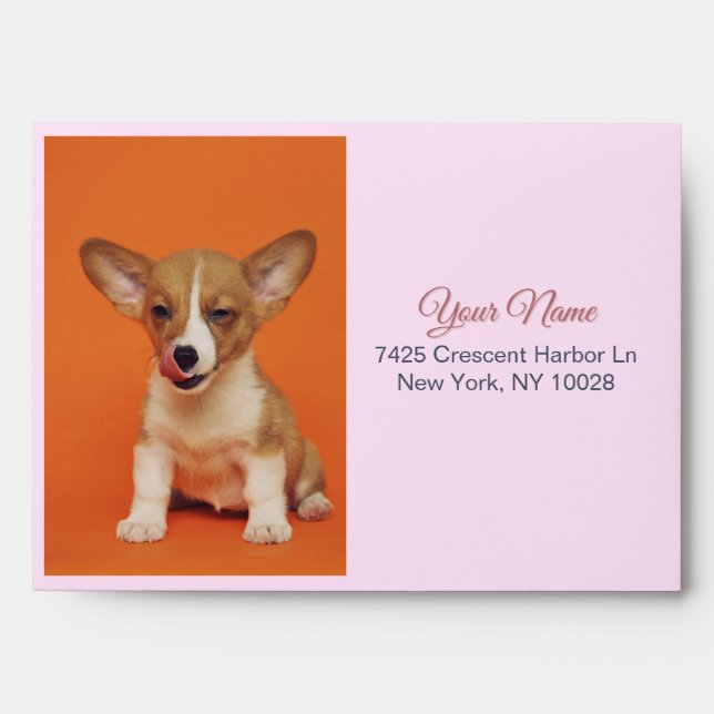 Personalized Cute Dog Pet Photo for Special Love Envelope (Front)