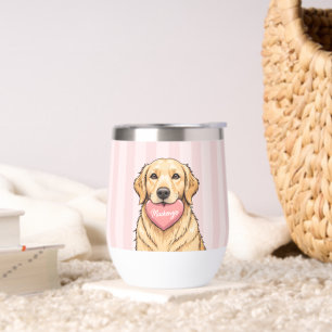 Personalized Cute Dog with Pink Heart