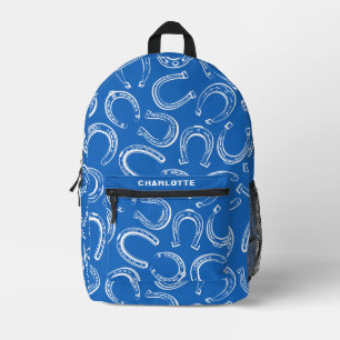 Personalized Cute Equestrian Horseshoe Pattern Printed Backpack