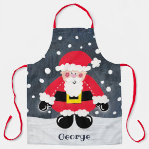 Personalized Cute Father Christmas Santa Claus Apron