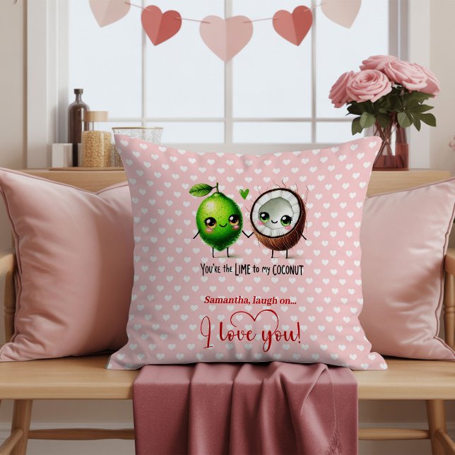 Personalized Cute Fruit Pun Funny Valentine Pillow (Personalized Cute Fruit Pun Funny Valentine Pillow

)