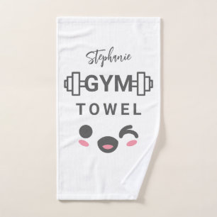 Personalized Cute Fun Gym "Towel" Dumbbells Hand Towel