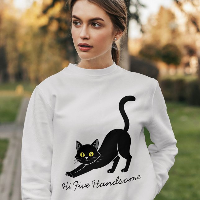 Personalized Cute Funny Black Cat Pet Lovers Ash Sweatshirt (Creator Uploaded)