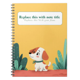 Personalized Cute Kawaii Dog Notebook