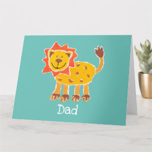 Personalized Cute Lion Father's Day Card