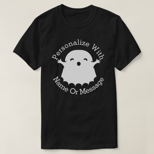 PERSONALIZED Cute Little Ghost T-Shirt (Design Front)