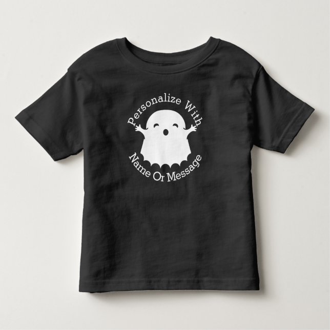 PERSONALIZED Cute Little Ghost Toddler T-Shirt (Front)