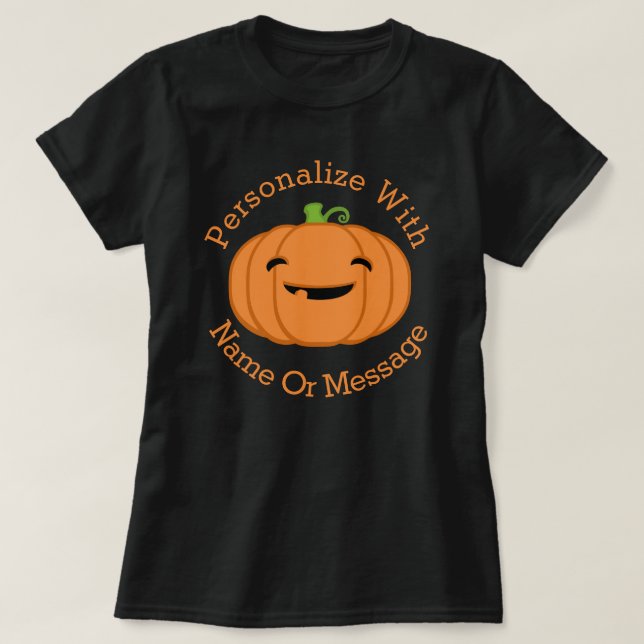 PERSONALIZED Cute Little Pumpkin T-Shirt (Design Front)