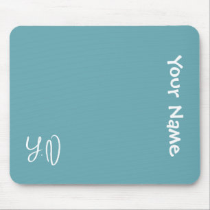 Personalized Cute Mouse Pad – Name & Initials Gift