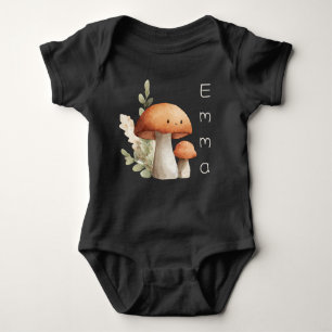 Personalized Cute Mushroom Baby Bodysuit