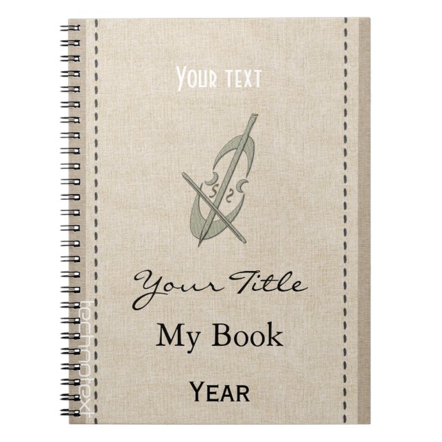 Personalized Cute Music Cello Spiral Notebook (Front)