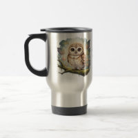 Personalized Cute Owl Mug, Whimsical Forest Animal