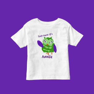 Personalized Cute owl Toddler T-Shirt