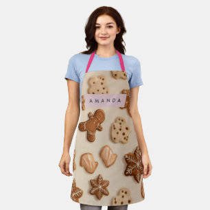 Personalized Cute Pastel Gingerbread Cookie Apron