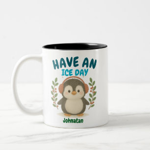 Personalized Cute Penguin Mug – “Have an Ice Day”