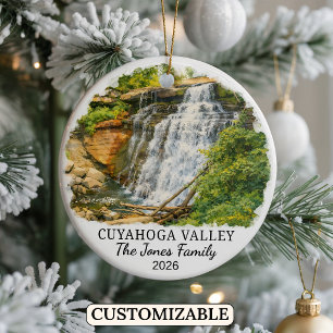 Personalized Cuyahoga Valley National Park, Ohio Ceramic Tree Decoration