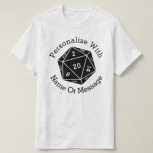 PERSONALIZED D20 Dice T-Shirt