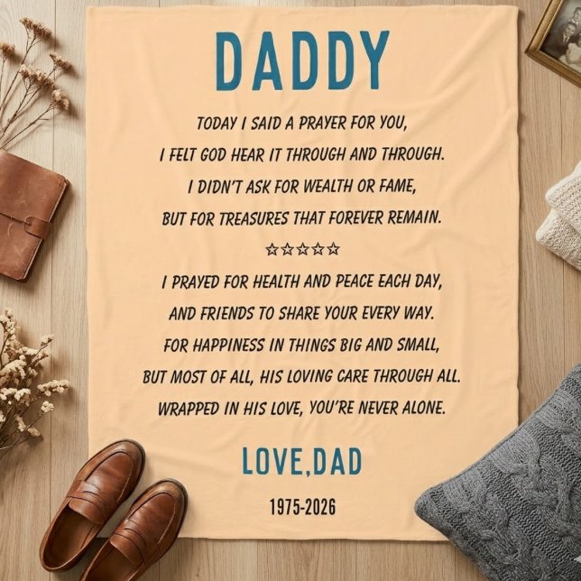Personalized Dad Blanket | Custom Father’s Day (Personalized Best Father’s Day | Custom daddy Fleece Blanket)
