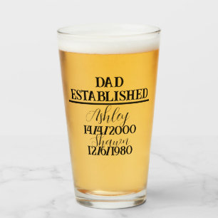 Personalized dad est father's day ,birthday  glass