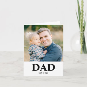Personalized Dad Established Photo Fathers Day Card