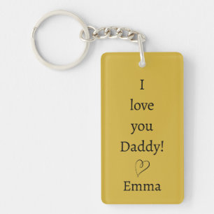 Personalized Dad Keychain, First Father's Day Gift Key Ring