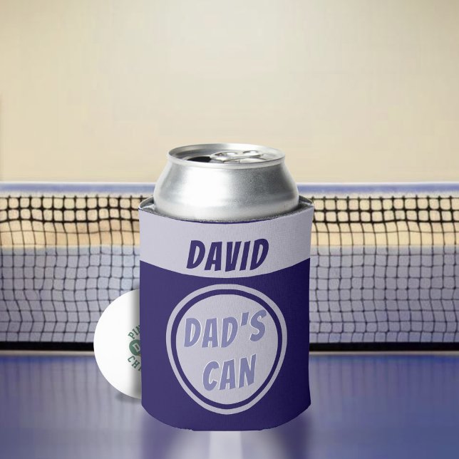 Personalized Dad Name Royal Blue Can Cooler (Dad's can do anything! They're magic! A fun can cooler just for him. Makes a great Father's Day Gift)