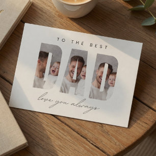 Personalized Dad Photo Card   Best Dad Ever Custom