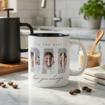 Personalized Dad Photo Mug Gift | Best Dad Ever 