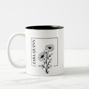 Personalized Daisies & Wildflowers Mug