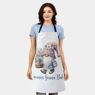 Personalized Daisy Gnome Cute Fun Apron
