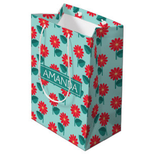 Personalized Daisy Pattern Gift Bag